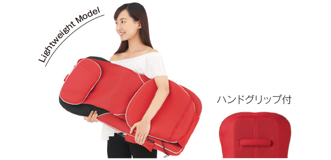 持ち運びも簡単！お好きな場所でマッサージを楽しめます。